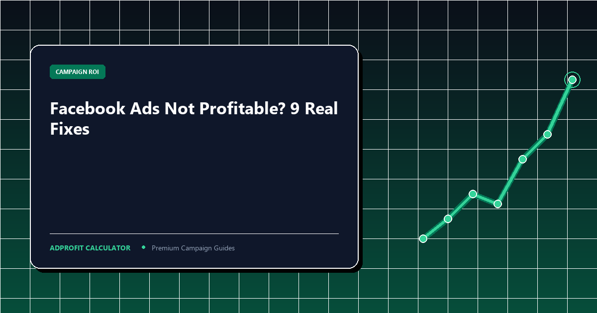 Facebook Ads Not Profitable? 9 Real Reasons (With Calcula...