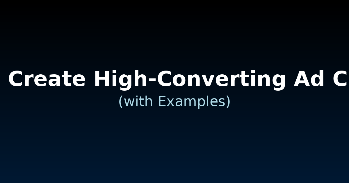 How to Create High-Converting Ad Creative Featured Image